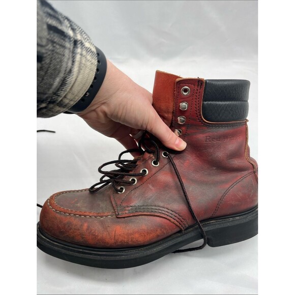 Vintage Red Wing Moc Toe Supersole Work Boots Leather main image 4